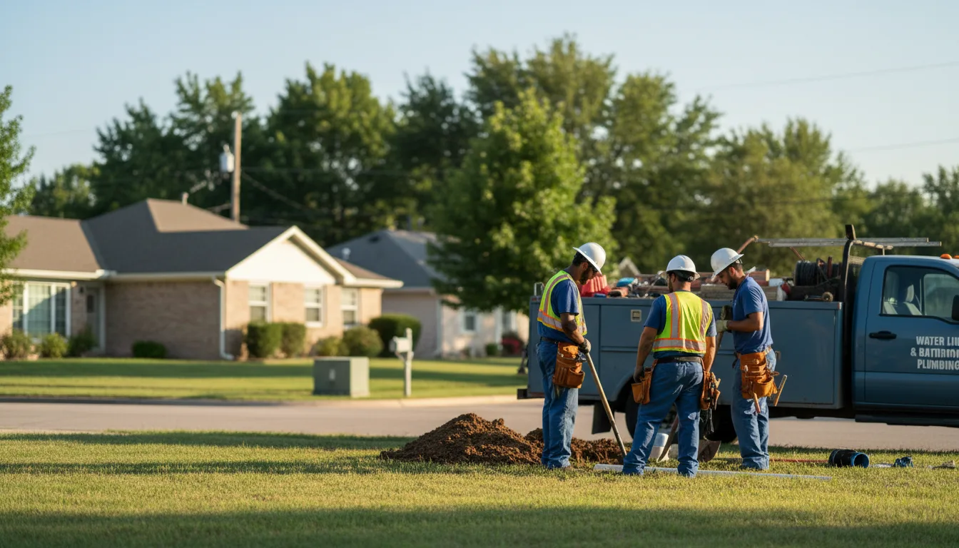 Residential water line and bathroom plumbing service in Parks, AZ